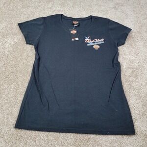 New Harley-Davidson Key West Graphic‎ Tee Short Sleeve Top Biker Black Medium